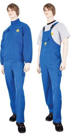 Bluza ESD / Spodnie ESD z szelkami (ogrodniczki)